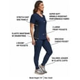 thumbnail image 3 of Green Town Scrubs for Women Scrub Set - Jogger Pant and Comfort Stretch V-Neck Top, 5 Pockets, Easy Care Uniforms, 3 of 8