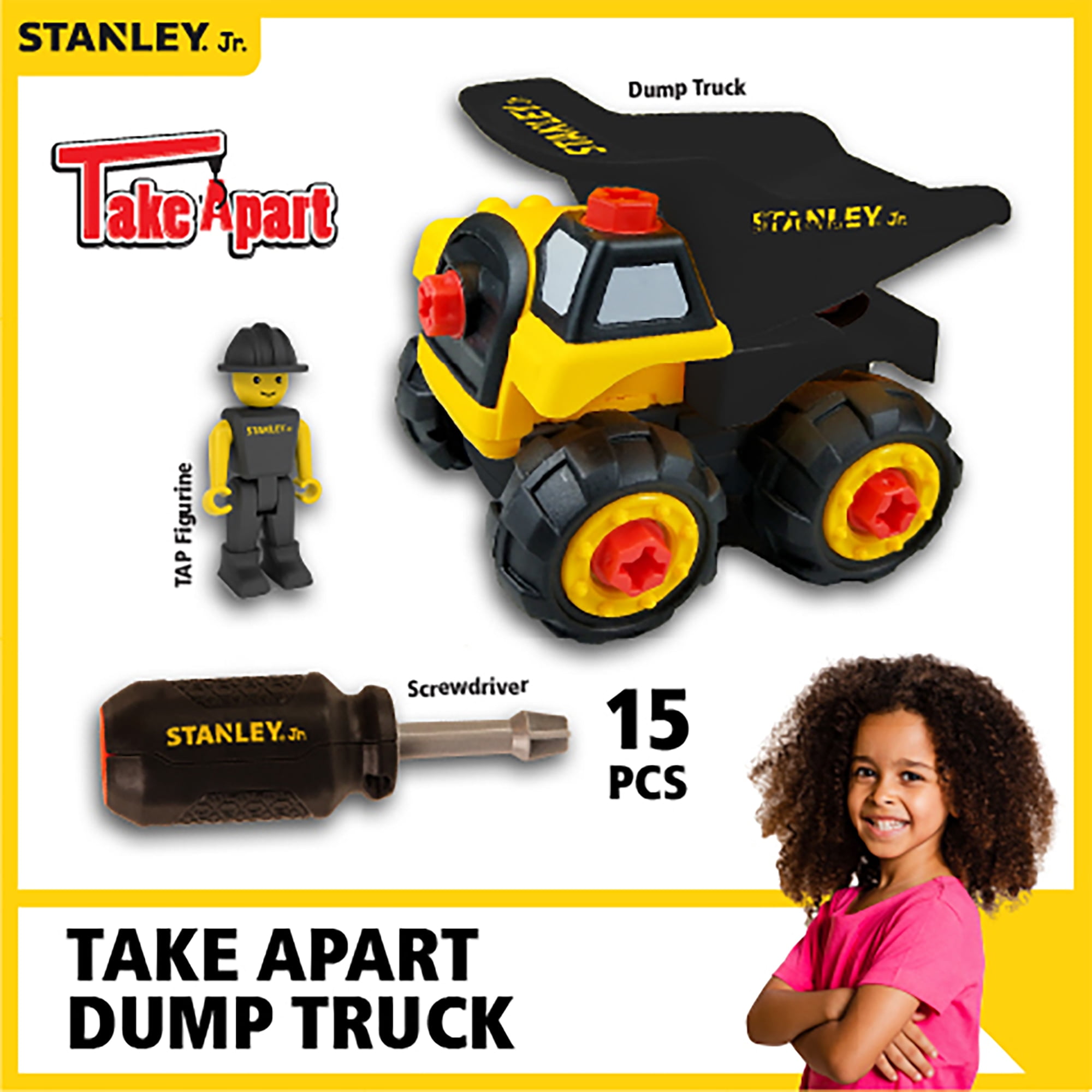 Stanley Jr Take Apart Dump Truck - Build & Disassemble Construction Toy
