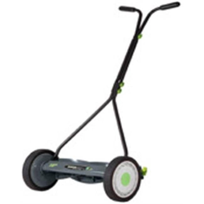Earth Wise 1715 16EW 16 in. Hand Reel Push 7 Blade Lawn Mower Gray Silver Green Walmart