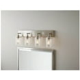 thumbnail image 2 of Hampton Bay Regan 29.13 in. 4-Light Brushed Nickel Bathroom Vanity Light with Clear Glass Shades, 2 of 9
