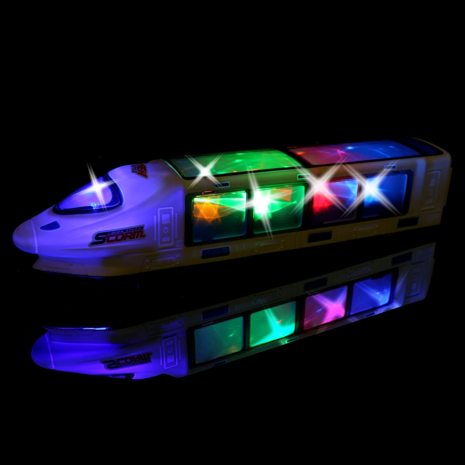 Urban Kit 3D Lightning Electric Train Toy Light up and Sound with Bump