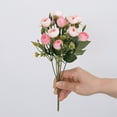 thumbnail image 5 of Viflosae Artificial Plants & Flowers Oil Painting Small Tea Small Rose Simulation Bouquet Artificial Flowers Home Decoration Photography Handmades Flower Ornaments Random Color, 5 of 9