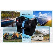 12V 100Ah Lithium Battery with Group 24 Smart Battery Box for RV, Boats, Camping
