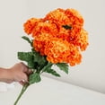 thumbnail image 2 of Artificial Orange Marigold Flower Bush - For Day of The Dead, Día de Muertos Ofrenda, Fall Flower Arrangement, Fall Decor, Corsages and Boutonnieres, 2 of 6