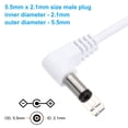thumbnail image 2 of Unique Bargains Câble d'Alimentation USB vers DC 5 Pieds 5.5x2.1mm, 2 Pcs Adaptateur Fil Connecteur Cordon de Charge, Blanc, 2 of 5