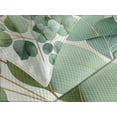 thumbnail image 3 of Ambesonne Sage Green Quilted Bedspread Set 3 Pcs, Modern Boho Eucalyptus, King Size, Cadet Blue Eggshell, 3 of 4