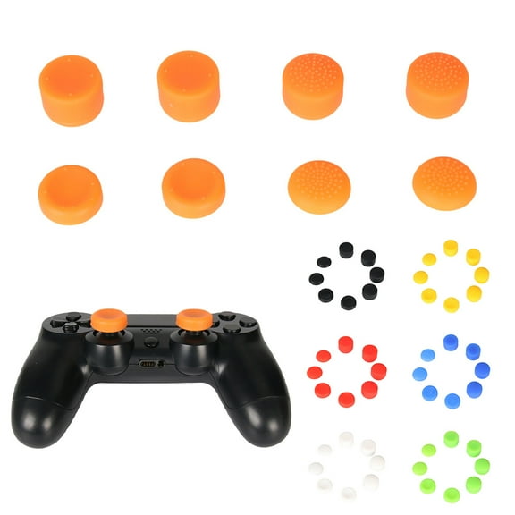 8PCS Enhanced Height Rubber Silicone Cap Thumbstick Thumb Stick Covers Case Skin Joystick Grip Grips For 4 PS4/Xbox One Accessories Games Wireless Controller Pro
