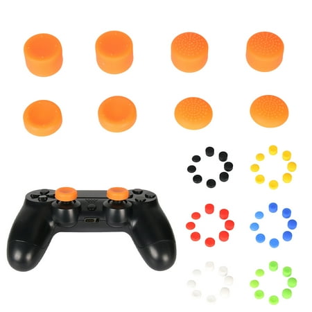Windfall 8PCS Enhanced Height Rubber Silicone Cap Thumbstick Thumb Stick Covers Case Skin Joystick Grip Grips For Sony PlayStation 4 PS4/Xbox One Accessories Games Wireless Controller Pro