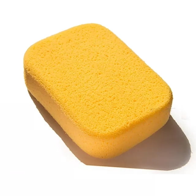 Esponja para lechado, limpieza y lavado, amarilla, extra grande, 3 unidades.