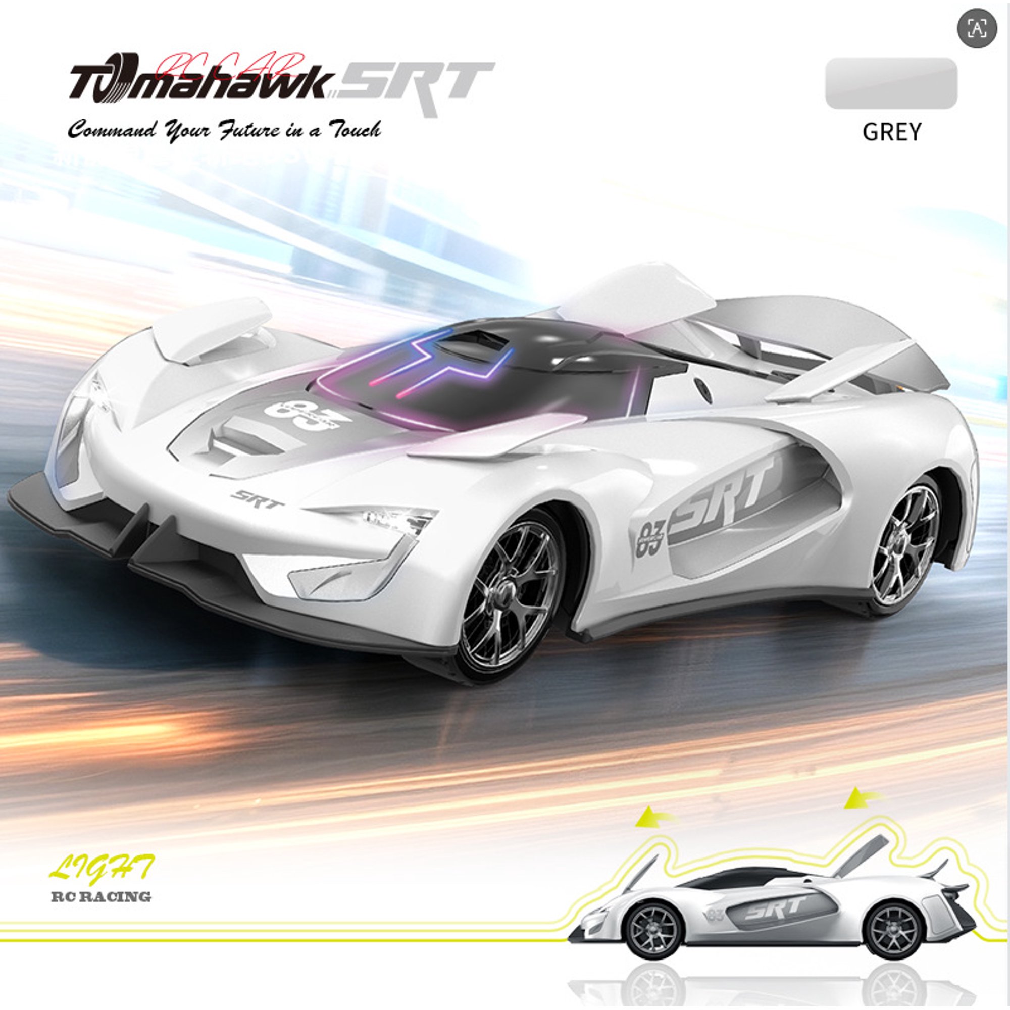 VERNIDO RC Drift Car, Choose One from 6 Styles, 2.4G Remote Control Race Car with Lights Music Spray or Spark, Rechargeable Toy Age 14+