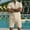 Khaki, variant on BLTIBY Mens Linen Outfits 2 Piece Set Casual Short Sleeve Button Down V Neck Shirts Loose Drawstring Shorts Soft Beach Vacation Loungwear Black XXL