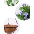 thumbnail image 6 of Outdoor Artificial Morning Glory Silk Flower Hanging Planter Patio Lawn Garden 10inch Hanging Basket with Chain Flowerpot, 6 of 6