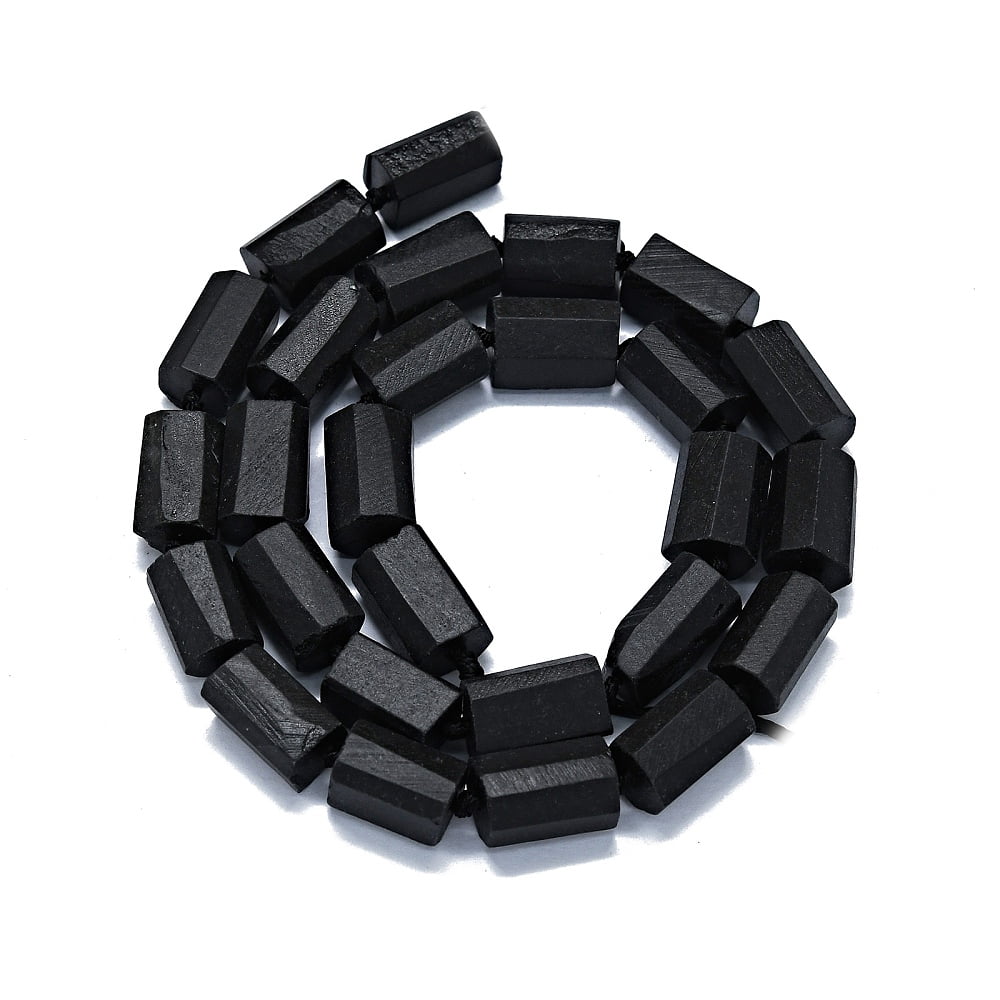 2Strand Natural Shungite Beads Strands Frosted Nuggets 11~13x7~8mm Hole: 0.8mm about 27~30pcs/strand 16.73''(42.5cm)