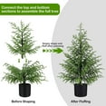 thumbnail image 2 of mimilili Artificial Potted Pine Tree Set of 2 Realistic Faux Pine Trees for Indoor Outdoor Home Office Decoration All Use, 2 of 5