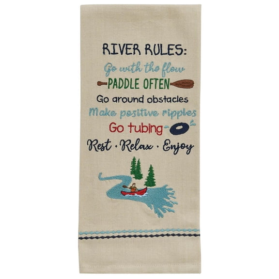 River Rules Embroidered Dishtowels - Set of 2 - Park Designs