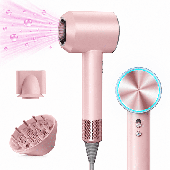 AJUFOM Ionic Hair Dryer, 110,000 RPM Ionic Blow Dryer, Professional Hair Dryer, 6 Speed Modes