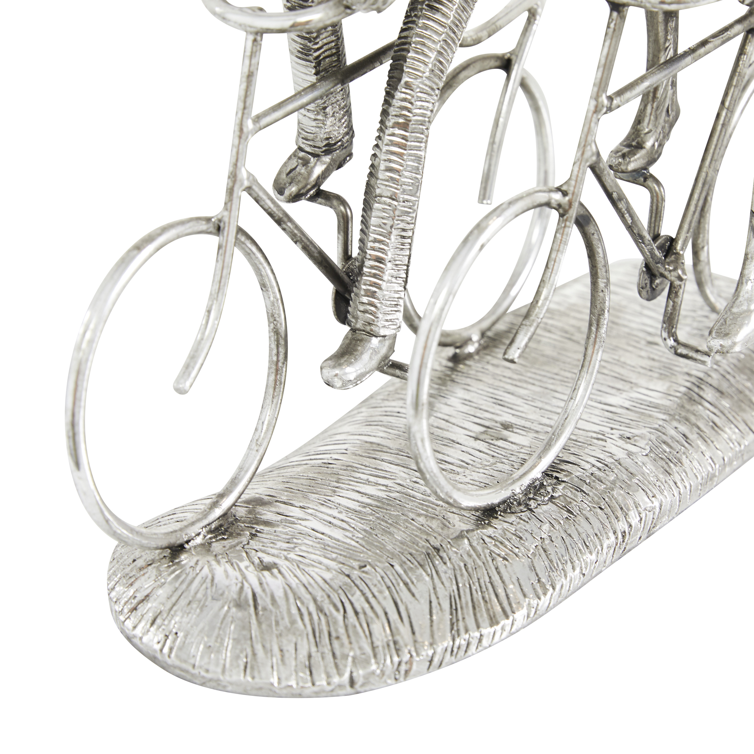 DecMode Polystone Bicycle Contemporary Sculpture Silver