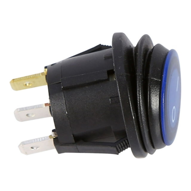Interruptor redondo, luz LED de 12 V, interruptor basculante encendido y apagado, creado magistralmente