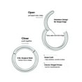 thumbnail image 3 of Turandoss Professional Grade 14K White Gold Plated Nose Ring for Women Surgical Steel Hinged Hoop Hypoallergenic Rook Piercing Jewelry for Women, 3 of 9