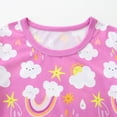 thumbnail image 4 of Girls Outfits Clothes 2 Piece Fashion Short Sleeve Top Shorts Casual Playwear Blend Girls' Clothing Sets, 4 of 6