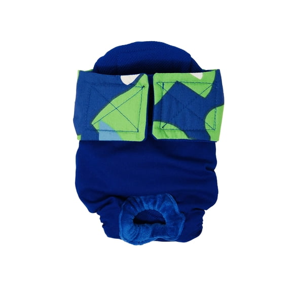 Barkertime Surfline Abstract on Blue Dog Diaper