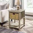 thumbnail image 2 of Pemberly Row 18" Storage End Table with PVC Rattan Basket in Driftwood, 2 of 4