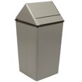 thumbnail image 2 of Witt Industries 1411HTAL Stainless Steel 21-Gallon Waste Watcher Hamper and Swing Top Receptacle, Square, 15" Width x 15" Depth x 38" Height, Almond, 2 of 2