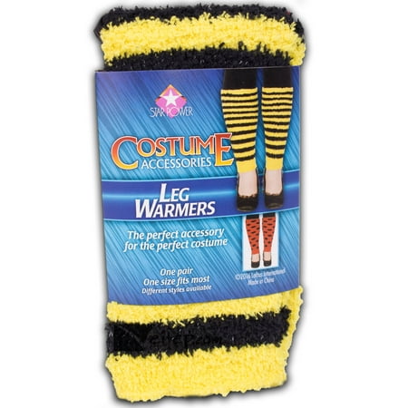 Star Power Women Bumblebee Costume 2pc Leg Warmers, Yellow Black, One-Size (14