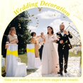 thumbnail image 6 of 150 Pcs Spandex Chair Sashes Bows Bands Chair Covers Decorations Elastic Ribbon Seat Ties for Wedding Birthday Party Banquet Hotel Events Ceremony(Yellow), 6 of 14