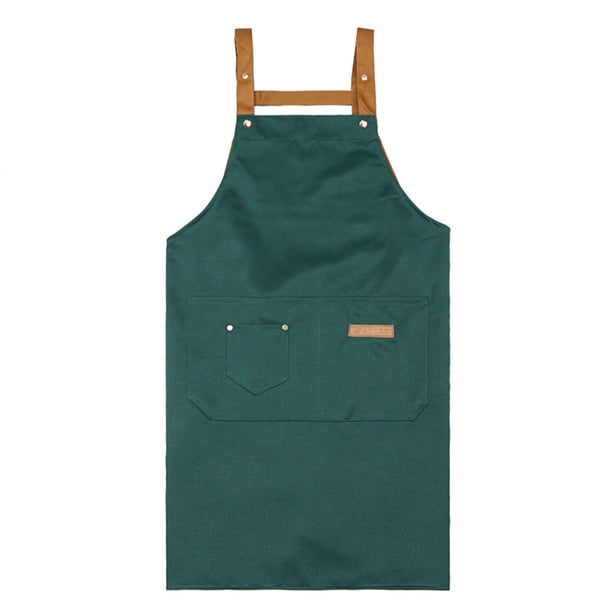 Delantal de cocina con bolsillo, diseño de correa ajustable, impermeable, antiincrustante, delantal de limpieza, delantal de cocina, suministros de cocina