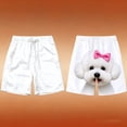 thumbnail image 2 of Zsyiiiiii Men's Funny Dog 3D Graphic Yellow Loose Fit Summer Beach Shorts, 2 of 4