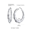 thumbnail image 6 of ChainsHouse Bamboo Hoop Earrings for Women Silver Hypoallergenic Chunky Earring Stainless Steel Birthday Christmas Anniversary Jewelry Gift, 6 of 11