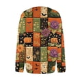 thumbnail image 4 of Halloween Sweaters for Women Cute Halloween Party Graphic Womens Cardigan Sweaters Open Knit Utton Down Cropped Long Sleeve Fall Trendy Comfy Cardigan Outwear Orange M, 4 of 6