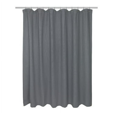 Standard Size 100% Cotton Waffle Weave Shower Curtain, pewter.
