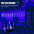 thumbnail image 4 of 1set, Solar String Lights Outdoor Waterproof, Blue Solar Meteor Rain Lights, 8 Tubes 144 Led Solar Icicle Drop Rain Lights, Christmas Tree Yard Party Patio Christmas Decoration, Waterproof Solar Pati, 4 of 4