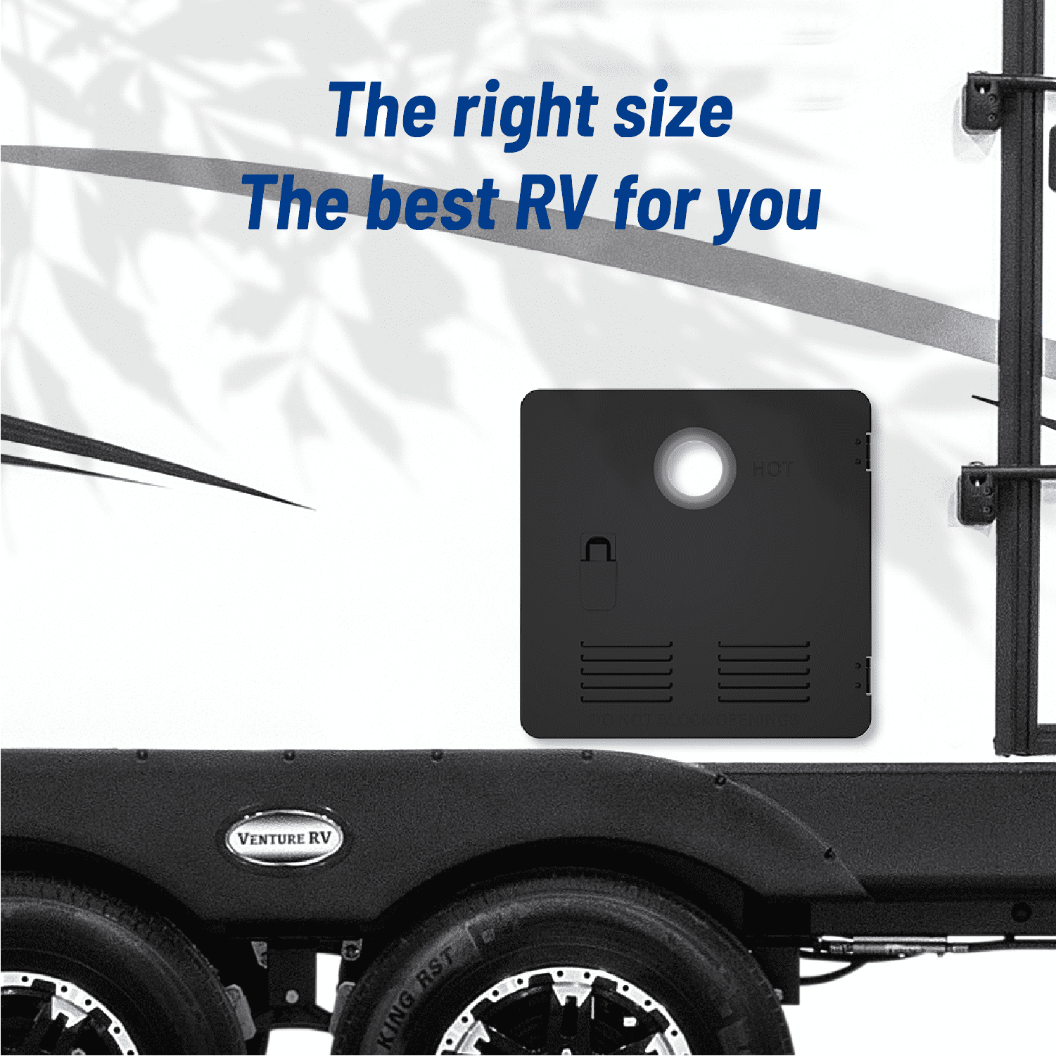 Ranein 15 x 15 Inches RV Water Heater Black Door. ONLY Door kit for Ranein RV water heaters