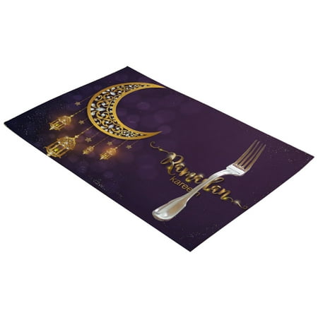 

Table Mat Coaster Bowl Cup Mat Mubarak Moon Pattern Kitchen Placemat Home Decor