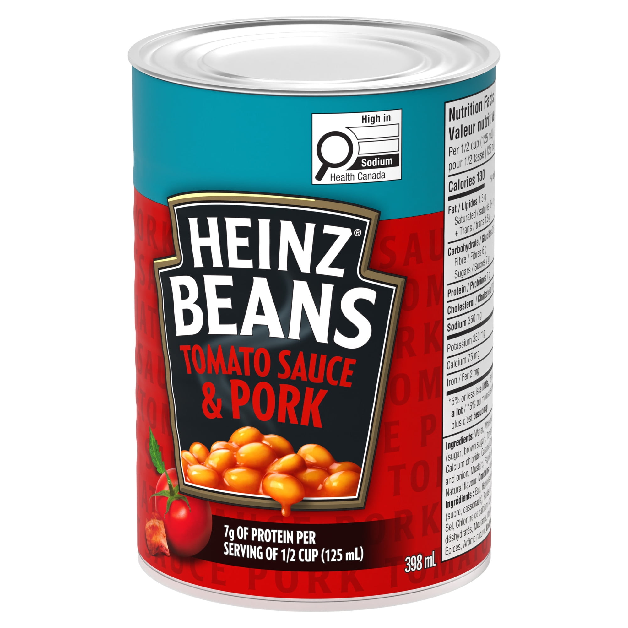 Heinz Original Beans with Pork & Tomato Sauce, 398 mL Can, HEINZ BEANS WITH PORK 398ML 24