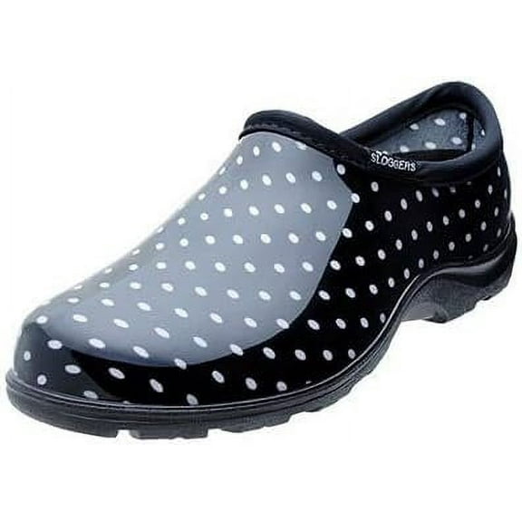 Sloggers Women's Garden/Rain Shoes 10 US Black Polka Dot