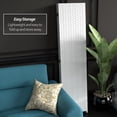 thumbnail image 5 of Red Lantern 6 ft. Tall Woven Fiber Folding Screen - White - 4 Panel, 5 of 6