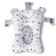 thumbnail image 1 of Asiento de baño para bebé Alfombrilla de soporte de seguridad Red de malla Lavable Transpirable Suave Ducha para niños pequeños Cojín para el cuerpo Cojín con correas Estrella blanca Vogacara BA000371-03, 1 of 7
