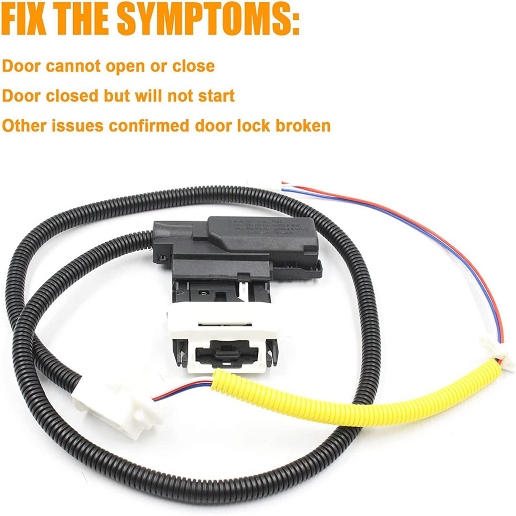 6X W11307244 W10682535 Washer Lid Lock Switch Replacement(3 Wires) for ,Washing Machine Lid DoorLatch Assembly