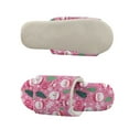 thumbnail image 5 of COEQINE Santa Claus Xmas Tree Pink Slip On House Slippers Cozy Christmas Fluffy Sandals Soft Open Toe House Slides Trendy Bedroom Shoes Foldable Travel Slippers for Her Women Men, 38-39, 5 of 7