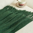 thumbnail image 3 of Manta MIULEE 127x152 cm con borlas de punto verde oscuro, 3 of 8