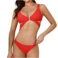 thumbnail image 1 of Underwire Trajes de Baño para las Mujeres Color Sólido Dos Piezas de Cintura Alta, Delgado Y Sexy Trajes de Baño de Bikini para Mujeres, 1 of 7
