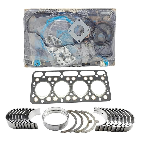 V1502 Bearing Kit   Full Gasket Kit for Kubota L2050 L2050DT L2050F L2350 L235 L235DT L235F Tractor RX3600 Tractor STD V1502 Bearing kit Set Piston Height 79.9mm，Diameter 76.0mm
