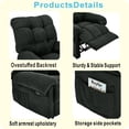 thumbnail image 3 of Recliner Chair, PAPROOS Reclining Chair with 2 Side Pockets, Plush Cloud Home Theater Recliner with with Fixed Base, Manual Recliner for Adults for Living Room Bedroom, Gray, 3 of 10