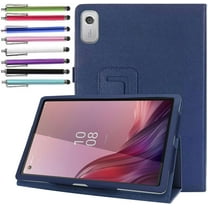 elitegadget Case for Nook 9" Lenovo Tablet (2024) / Lenovo Tab M9 (TB-310FU) - Lightweight Folio Stand Cover PU Leather Case for Lenovo Tab M9 9 Inch Display 2024/2023   1 Random Stylus (Navy Blue)