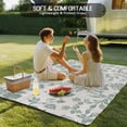 thumbnail image 4 of Turquoise Farmhouse Outdoor Rug 3x5 Ft - Reversible Patio Rug Outdoor Camping Rugs, Vintage Flower Leaf Botanical Plant Indoor Outdoor Area Rugs, Non-Slip Outdoor Carpet Runner for Deck/Porch, 4 of 8