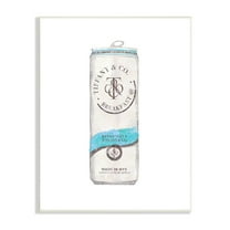 Stupell Industries Blue Designer Fashion Emblem Beverage Can Illustration Wood Wall Art, 10 x 15, Design by Ziwei Li